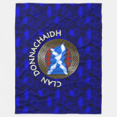 Clan Donnachaidh | Robertson Tartan Knot & Flag Fleecedecke (Vorderseite)