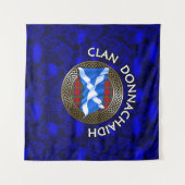Clan Donnachaidh | Robertson Tartan Knot & Flag Wandteppich (Vorderseite (Horizontal))