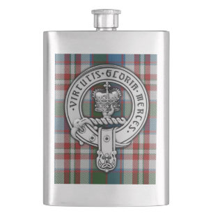 Clan Donnachaidh (Robertson) Wappen & Dress Tartan Flachmann