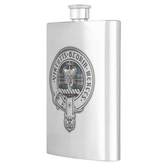 Clan Donnachaidh (Robertson) Wappen & Dress Tartan Flachmann (Links)