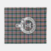 Clan Donnachaidh (Robertson) Wappen & Dress Tartan Fleecedecke (Vorderseite (Horizontal))