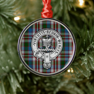 Clan Donnachaidh (Robertson) Wappen & Dress Tartan Ornament Aus Metall
