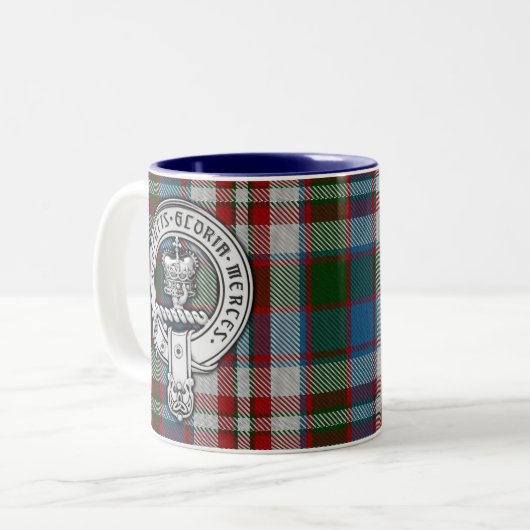 Clan Donnachaidh (Robertson) Wappen & Dress Tartan Zweifarbige Tasse (Vorderseite Links)