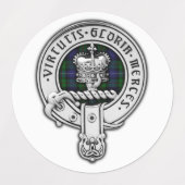 Clan Donnachaidh (Robertson) Wappen /Jagd Tartan Etiketten (Design 2)