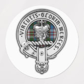Clan Donnachaidh (Robertson) Wappen /Jagd Tartan Etiketten (Design 1)