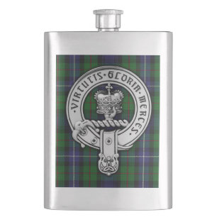 Clan Donnachaidh (Robertson) Wappen /Jagd Tartan Flachmann