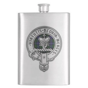 Clan Donnachaidh (Robertson) Wappen /Jagd Tartan Flachmann