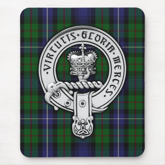 Clan Donnachaidh (Robertson) Wappen /Jagd Tartan Mousepad (Vorne)