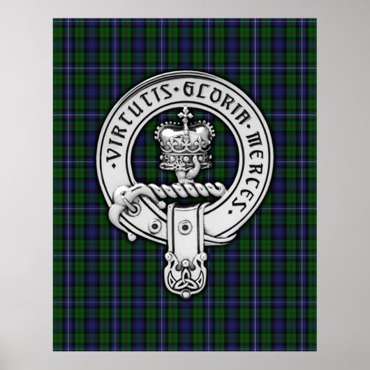 Clan Donnachaidh (Robertson) Wappen /Jagd Tartan Poster (Vorne)