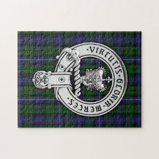 Clan Donnachaidh (Robertson) Wappen /Jagd Tartan Puzzle (Horizontal)