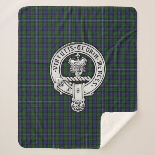 Clan Donnachaidh (Robertson) Wappen /Jagd Tartan Sherpadecke (Vorderseite)