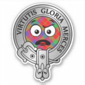 Clan Donnachaidh | Robertson Wappen & Tartan Aufkleber (Vorderseite)