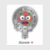 Clan Donnachaidh | Robertson Wappen & Tartan Aufkleber (Blatt)