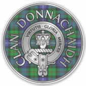 Clan Donnachaidh | Robertson Wappen & Tartan Aufkleber (Vorderseite)