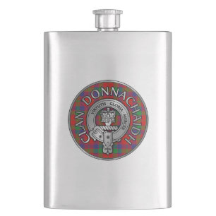 Clan Donnachaidh Robertson Wappen & Tartan Flachmann