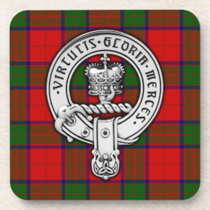 Clan Donnachaidh (Robertson) Wappen & Tartan Getränkeuntersetzer