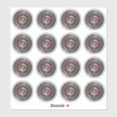 Clan Donnachaidh | Robertson Wappen & Tartan Knot Aufkleber (Blatt)