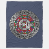 Clan Donnachaidh | Robertson Wappen & Tartan Knot Fleecedecke (Vorderseite)