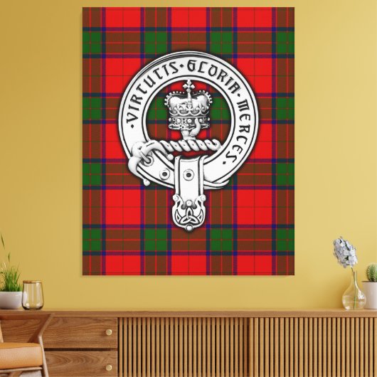 Clan Donnachaidh (Robertson) Wappen & Tartan Leinwanddruck (Insitu (Wohnzimmer))
