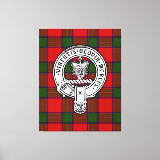 Clan Donnachaidh (Robertson) Wappen & Tartan Leinwanddruck (Vorderseite)