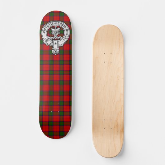 Clan Donnachaidh (Robertson) Wappen & Tartan Skateboard (Vorderseite)