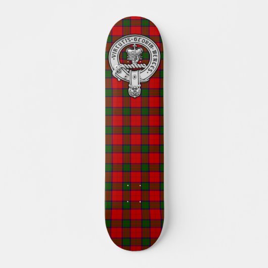 Clan Donnachaidh (Robertson) Wappen & Tartan Skateboard (Vorne)