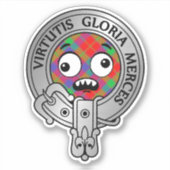 Clan Donnachaidh | Robertson Wappen & Tartan Stick Aufkleber (Vorderseite)