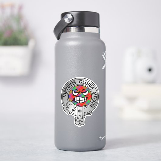 Clan Donnachaidh | Robertson Wappen & Tartan Stick Aufkleber (HydroFlask)