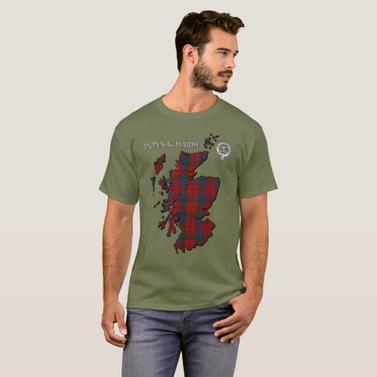 Clan Donnachaidh (Robertson) Wappen & Tartan T-Shirt (Vorne ganz)