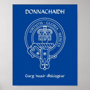 Clan Donnachaidh (Robertson) Wappen & War Cry Poster