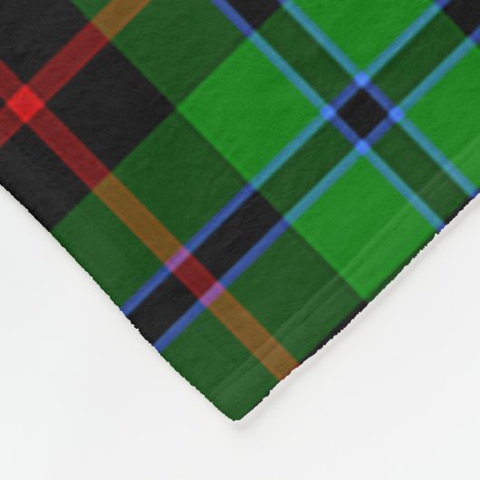 Clan Douglas Black Tartan Kariert Fleecedecke (Ecke)