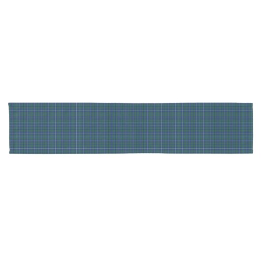 Clan Douglas Dark Blue und Green Modern Tartan Kurzer Tischläufer (Horizontal)