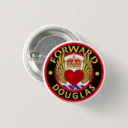 Clan Douglas "FORWARD" Button Abzeichen (klein) (Vorne & Hinten)
