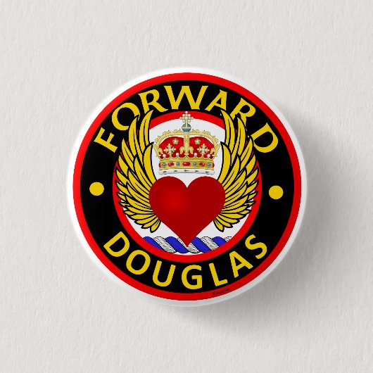 Clan Douglas "FORWARD" Button Abzeichen (klein) (Vorderseite)