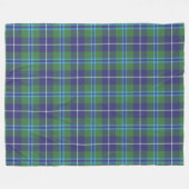 Clan Douglas Kariert Green Black Tartan Karo Fleecedecke (Vorderseite (Horizontal))