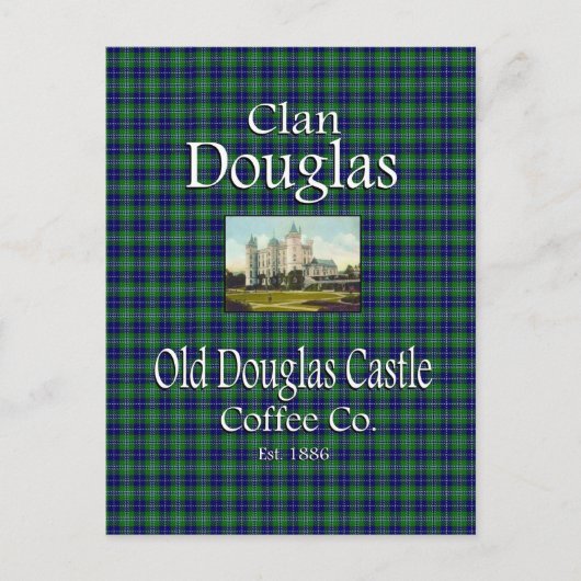 Clan Douglas Old Douglas Castle Coffee Co. Postkarte (Vorderseite)