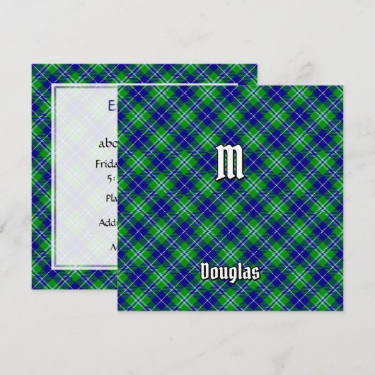 Clan Douglas Tartan Einladung (Vorne/Hinten)