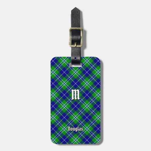 Clan Douglas Tartan Gepäckanhänger (Vorderseite vertikal)