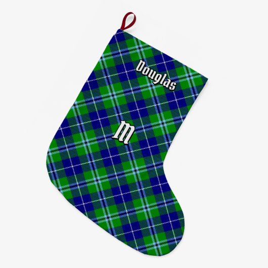 Clan Douglas Tartan Großer Weihnachtsstrumpf (Vorderansicht (hängend))
