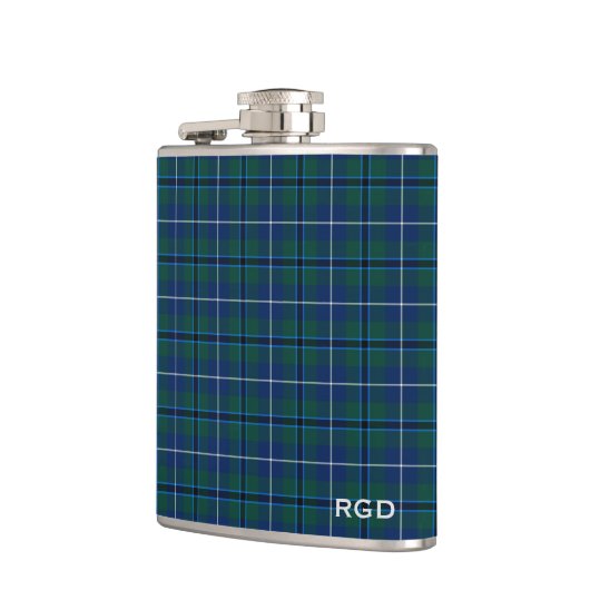 Clan Douglas Tartan Monogram Flachmann (Links)
