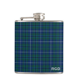 Clan Douglas Tartan Monogram Flachmann