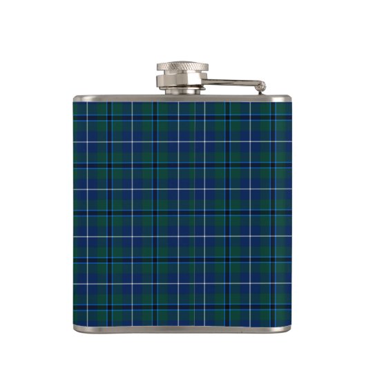 Clan Douglas Tartan Monogram Flachmann (Rückseite)