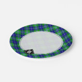 Clan Douglas Tartan Pappteller (Schrägansicht)
