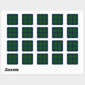 Clan Douglas Tartan Quadratischer Aufkleber (Blatt)