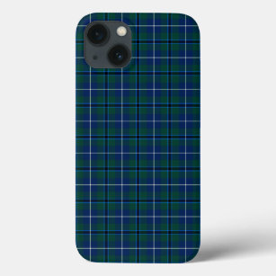Clan Douglas Tartan Royal Blue und Green Kariert Case-Mate iPhone Hülle
