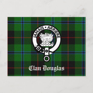 Clan Douglas Tartan Wappen Postkarte