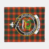 Clan Douglas von Roxburgh Tartan Kariert Fleecedecke (Vorderseite (Horizontal))