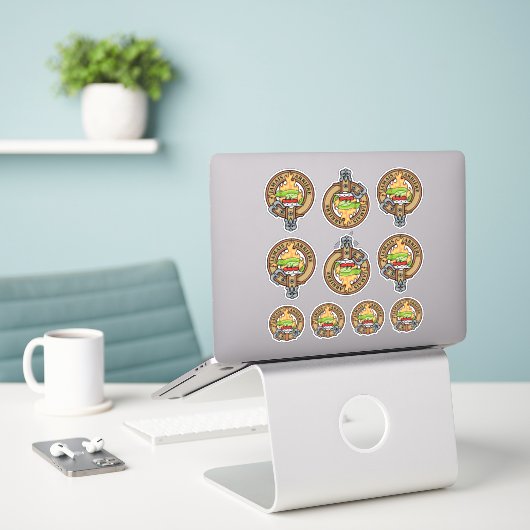 Clan Douglas Wappen Sticker Set (Laptop auf Schreibtisch)