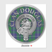 Clan Douglas Wappen & Tartan Aufkleber (Blatt)