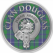 Clan Douglas Wappen & Tartan Aufkleber (Vorderseite)